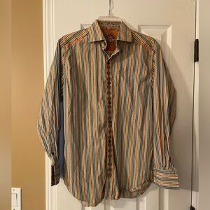 Robert Graham classic button down long sleeve shirt.